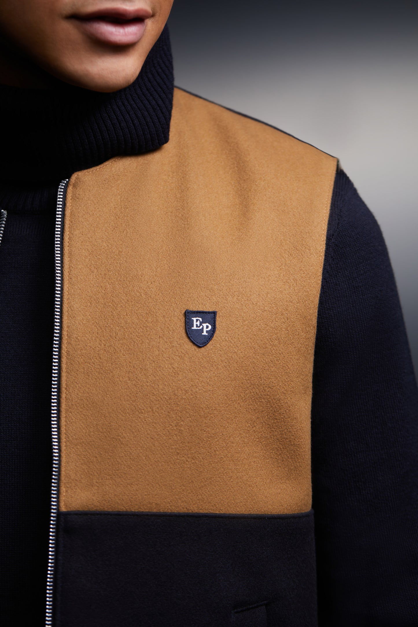 Gilet sans manches bicolore upcyclé Pap'Atelier