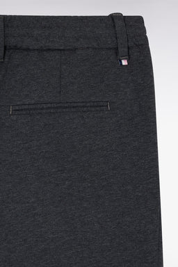 Double-faced jersey pants with elastic waistband, grey Modern cut