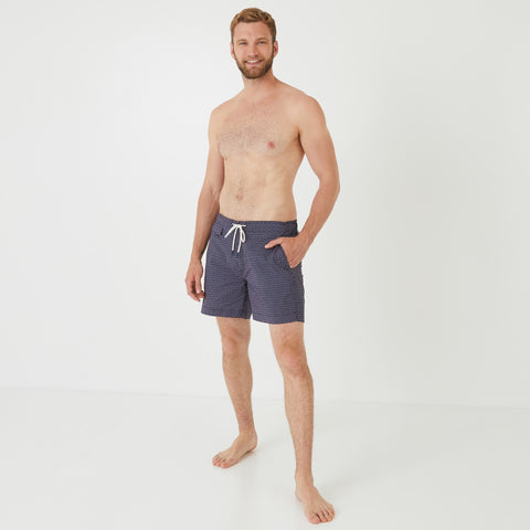 Pink swim shorts with micro motif - Image 1