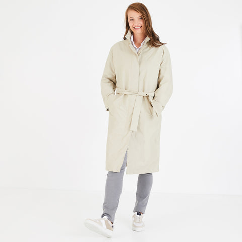 Beige raincoat with belt - Image 1