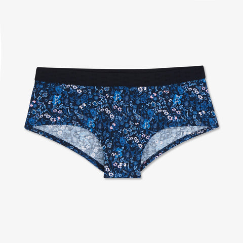 Dark blue shorties with floral print - Image 1
