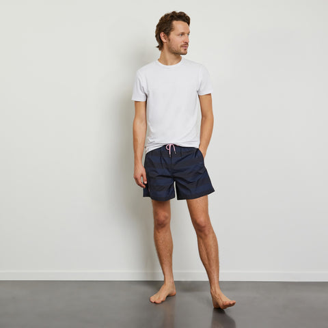 Navy blue striped swim shorts - Image 3