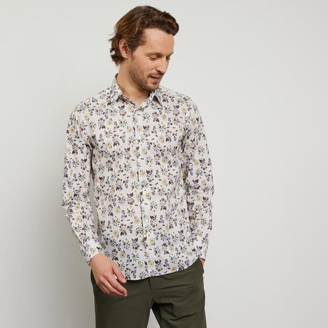 Slim fit shirt with a floral print - Image 1