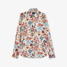 Ecru blouse with a floral print