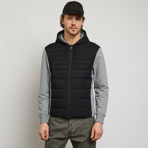 Colour-block zipped sweatshirt with hood - Image 1
