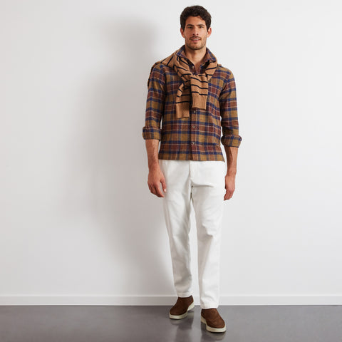 White corduroy chinos with elasticated waist - Image 3