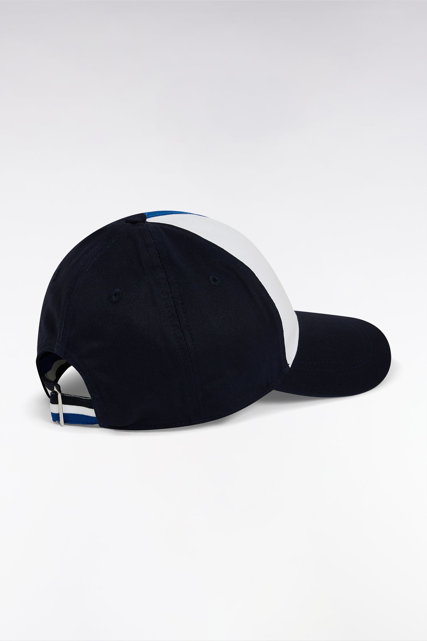 Tricolor cap in navy cotton twill