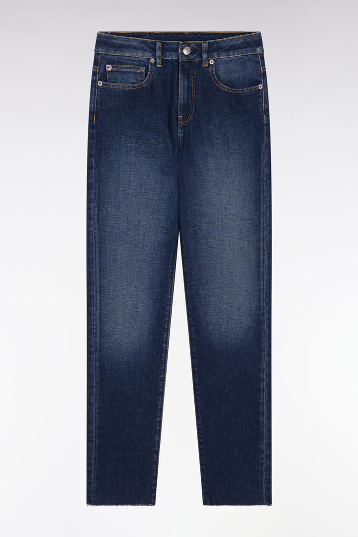 Jean 5 poches en denim stretch bleu coupe slim