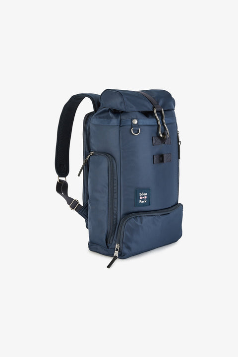 Navy blue rucksack with multiple pockets - Image 3