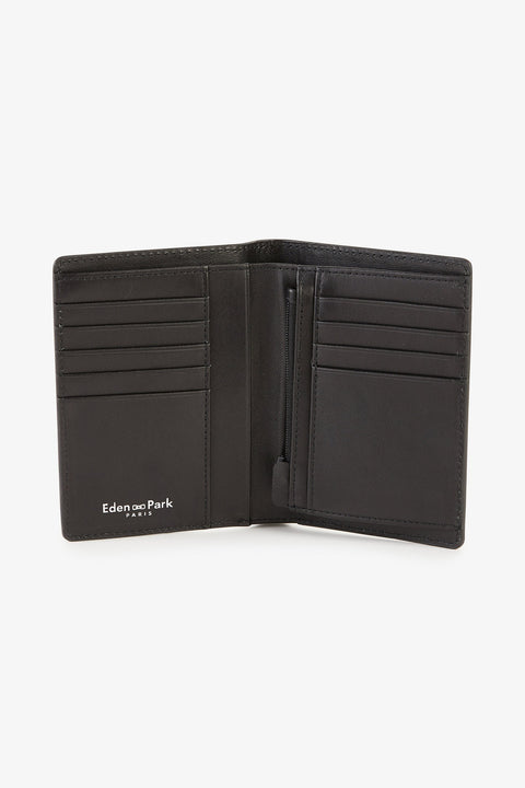 Black leather French-style wallet - Image 2
