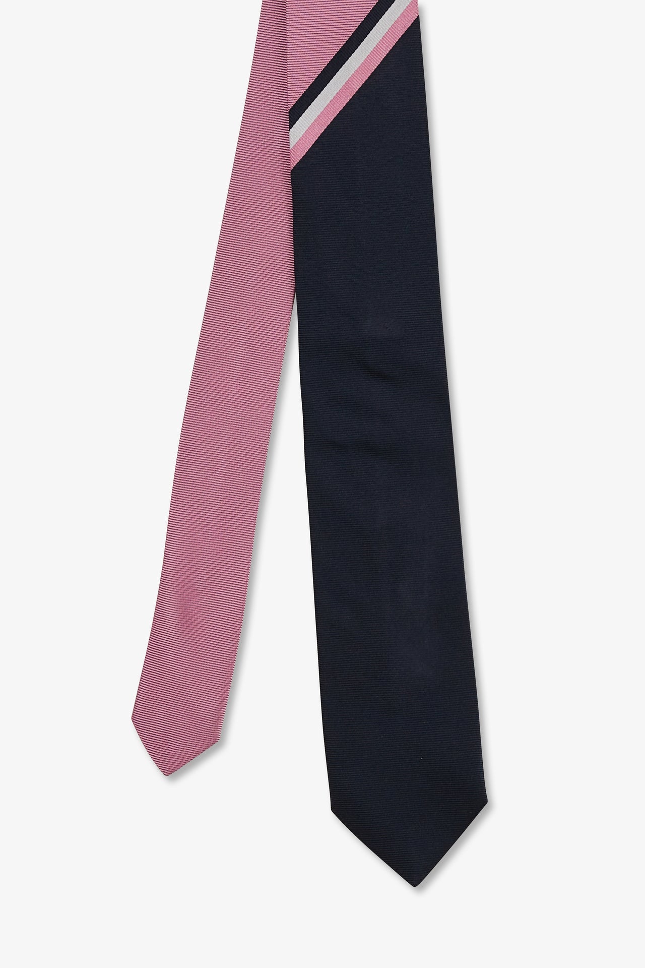 Cravate colorblock rose - Image 1
