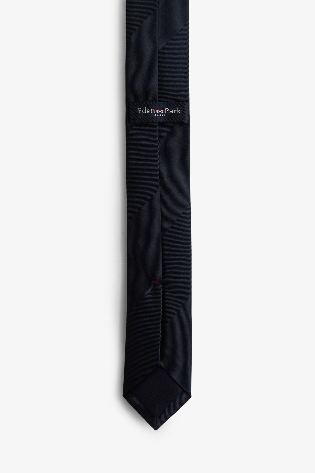 Cravate marine unie - Image 2