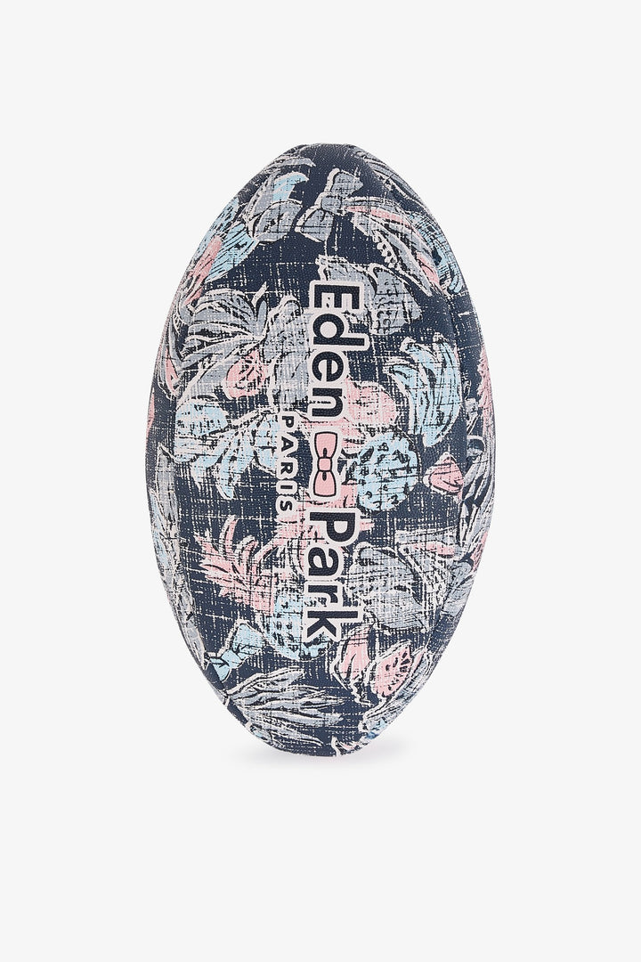 Rugby ball in grippy with foliage print