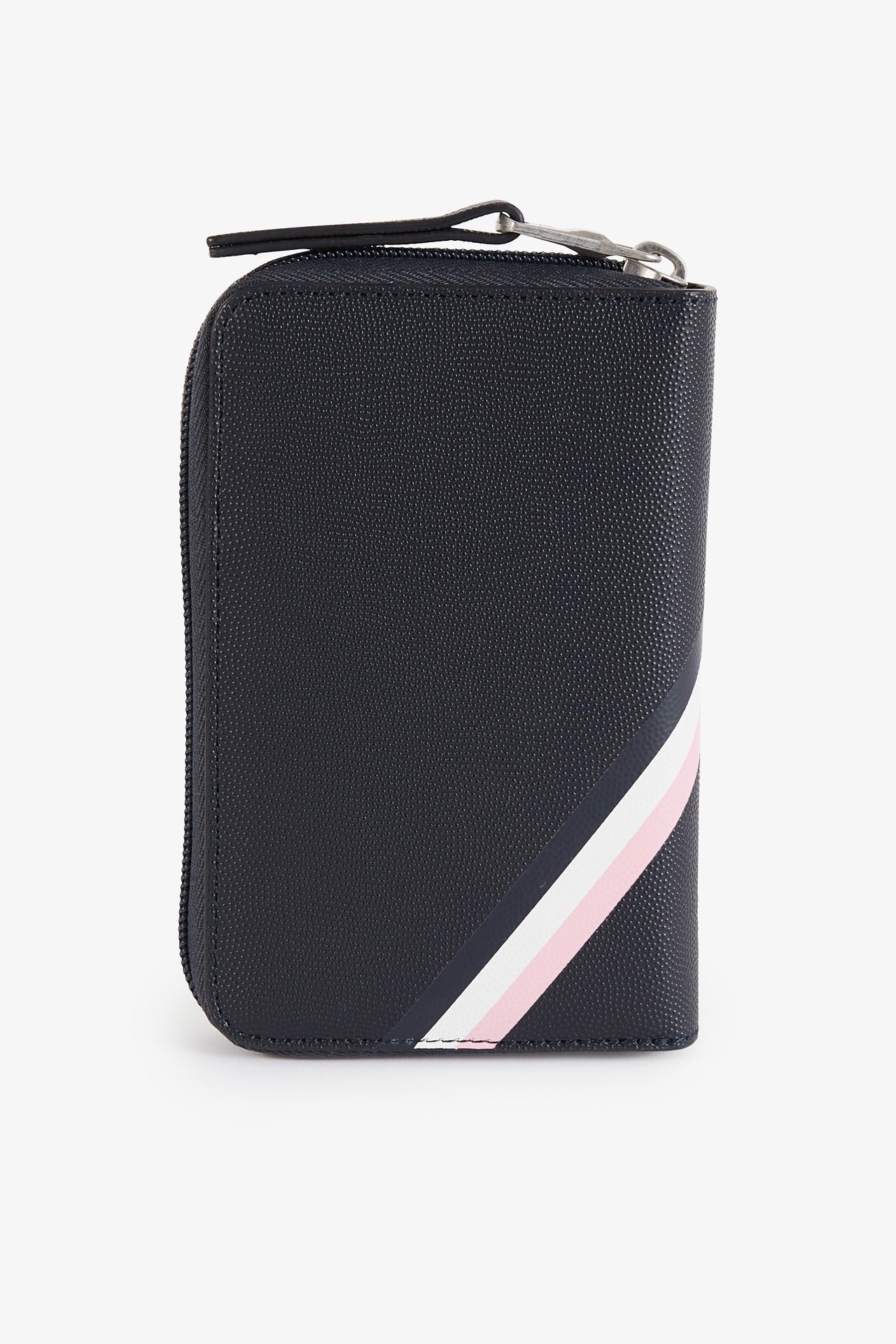 Navy zipped wallet with tricolour details  - Image 2