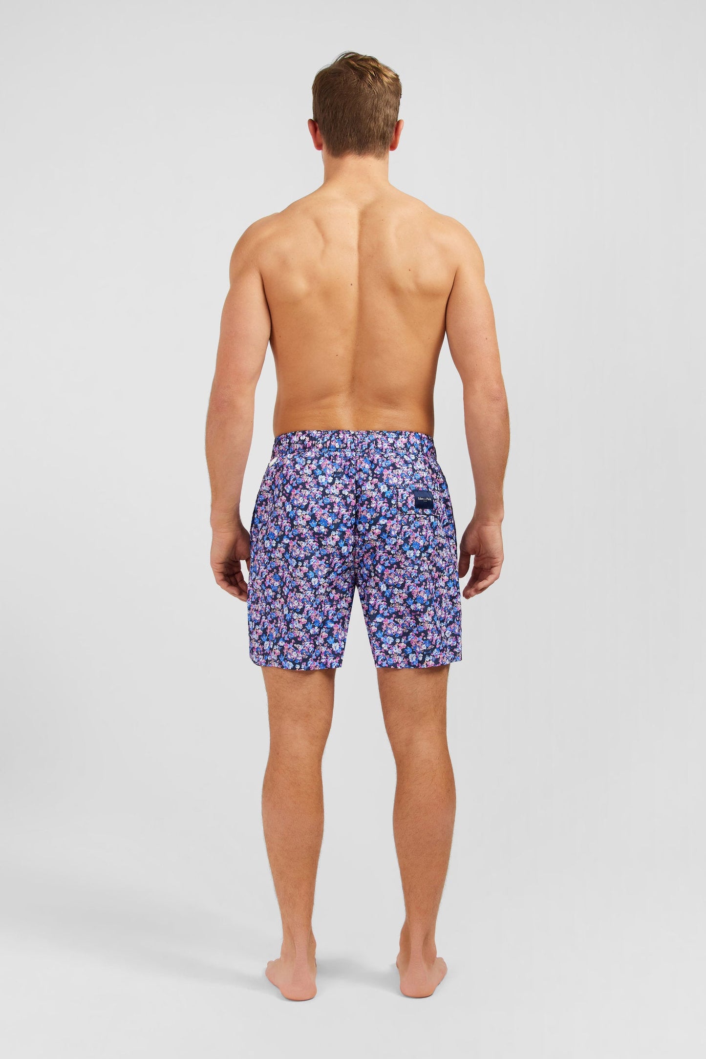 Pink swim shorts with exclusive floral print - Image 5