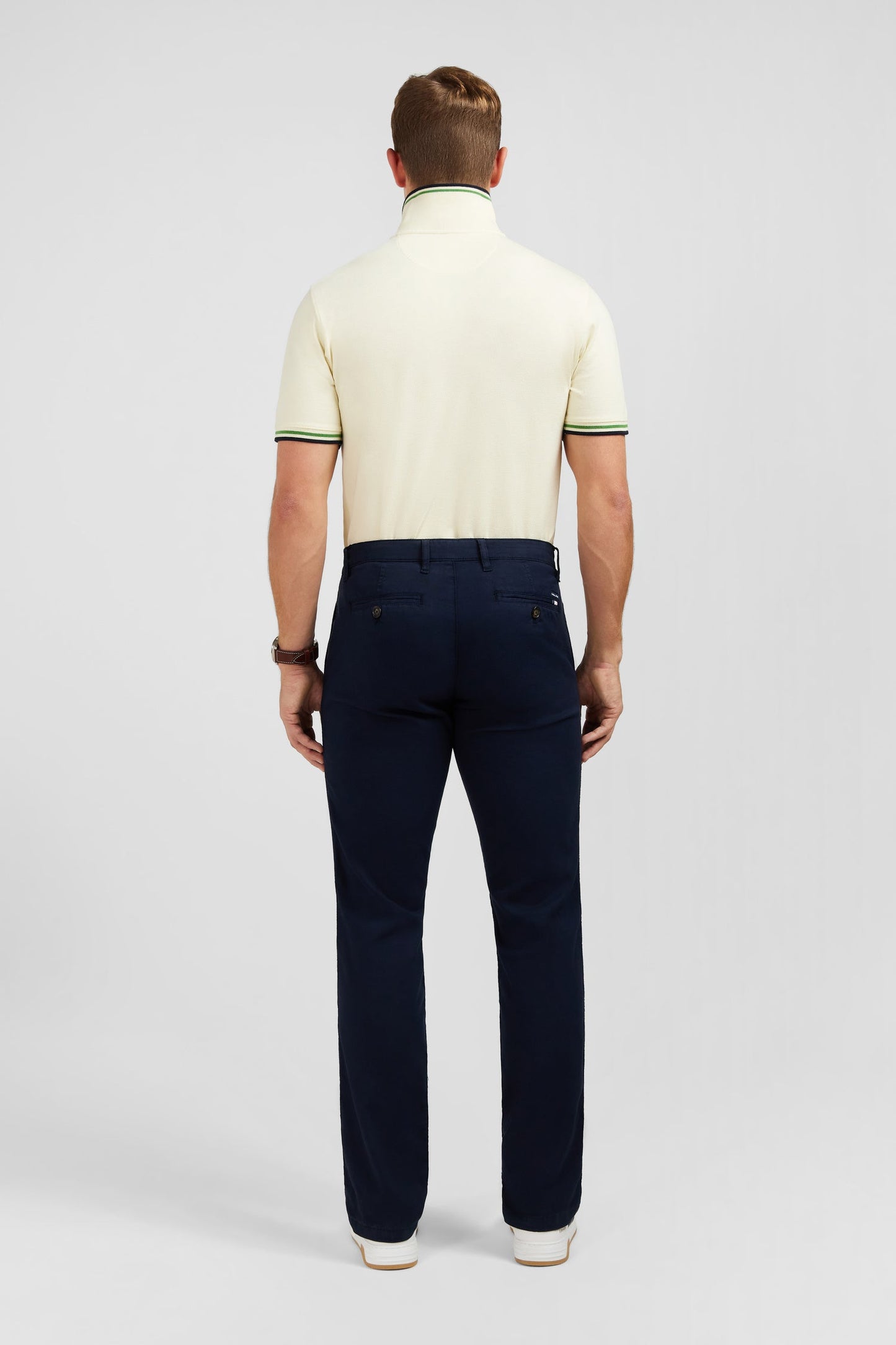 Pantalon chino sans plis bleu marine - Image 5