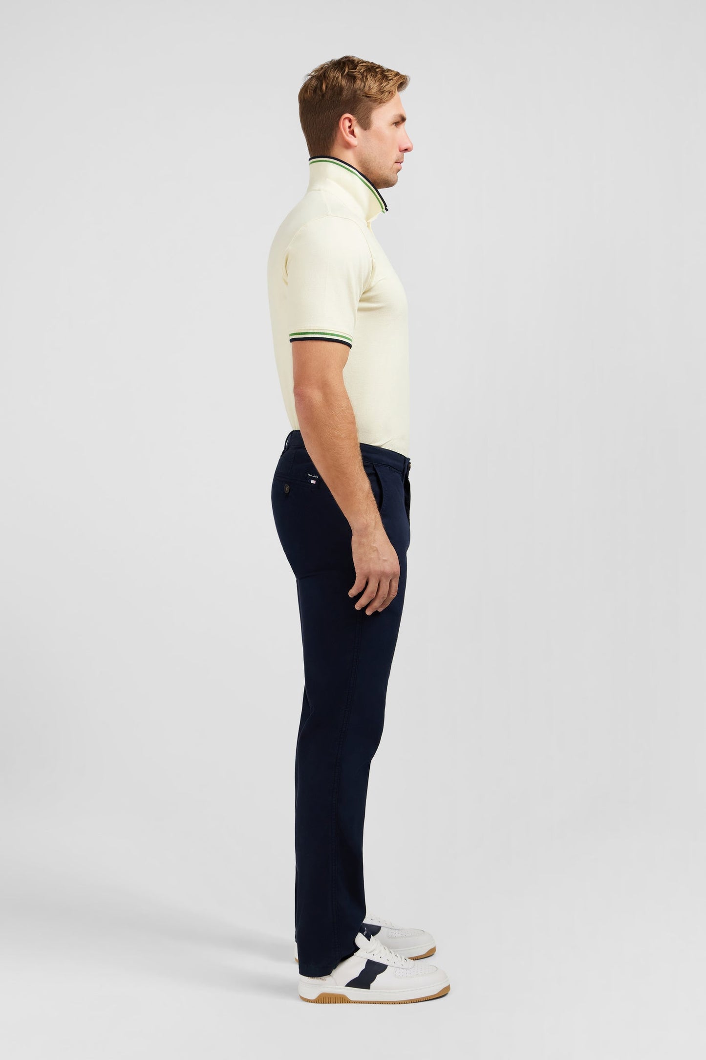 Pantalon chino sans plis bleu marine - Image 4