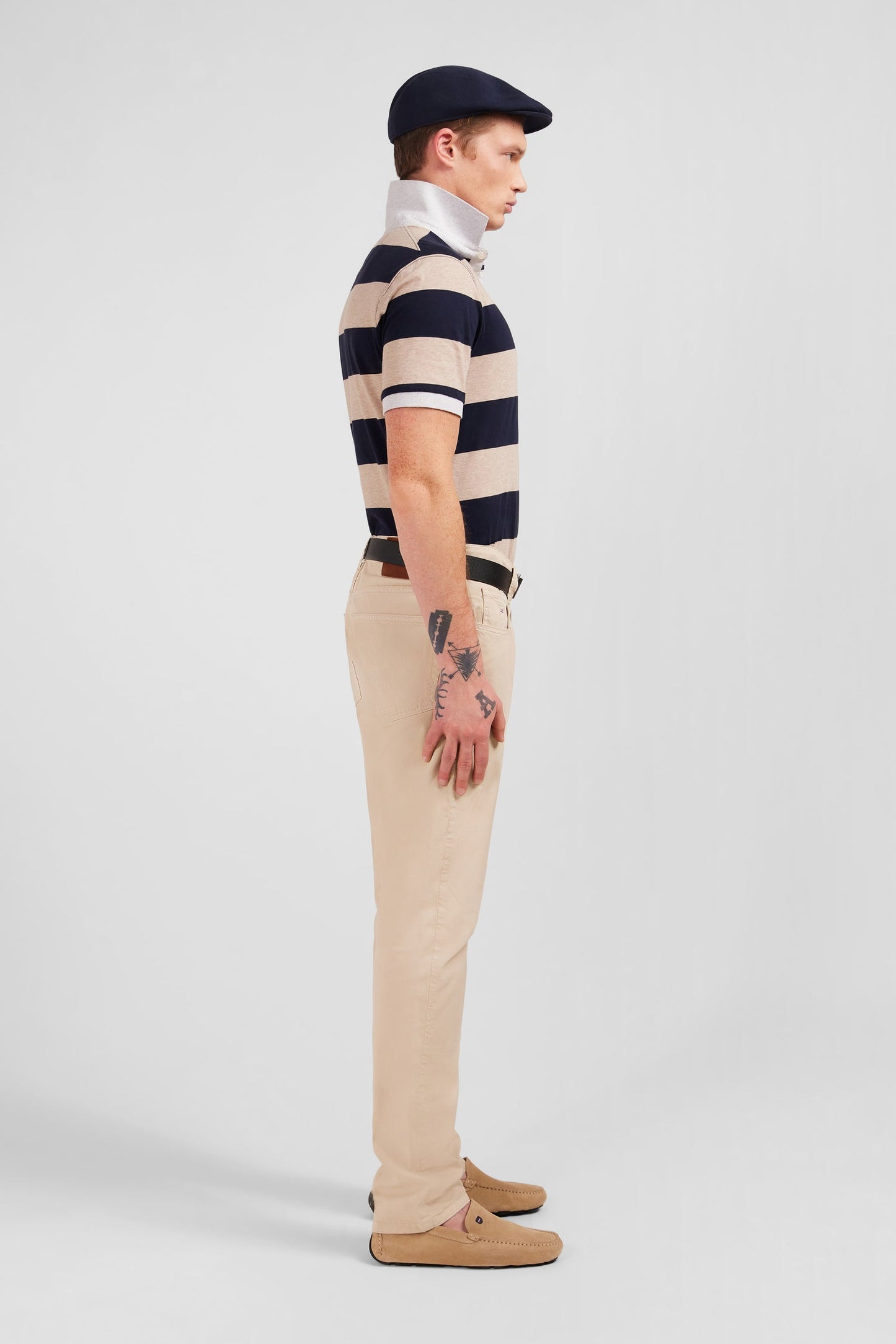 Pantalon beige droit 5 poches - Image 4