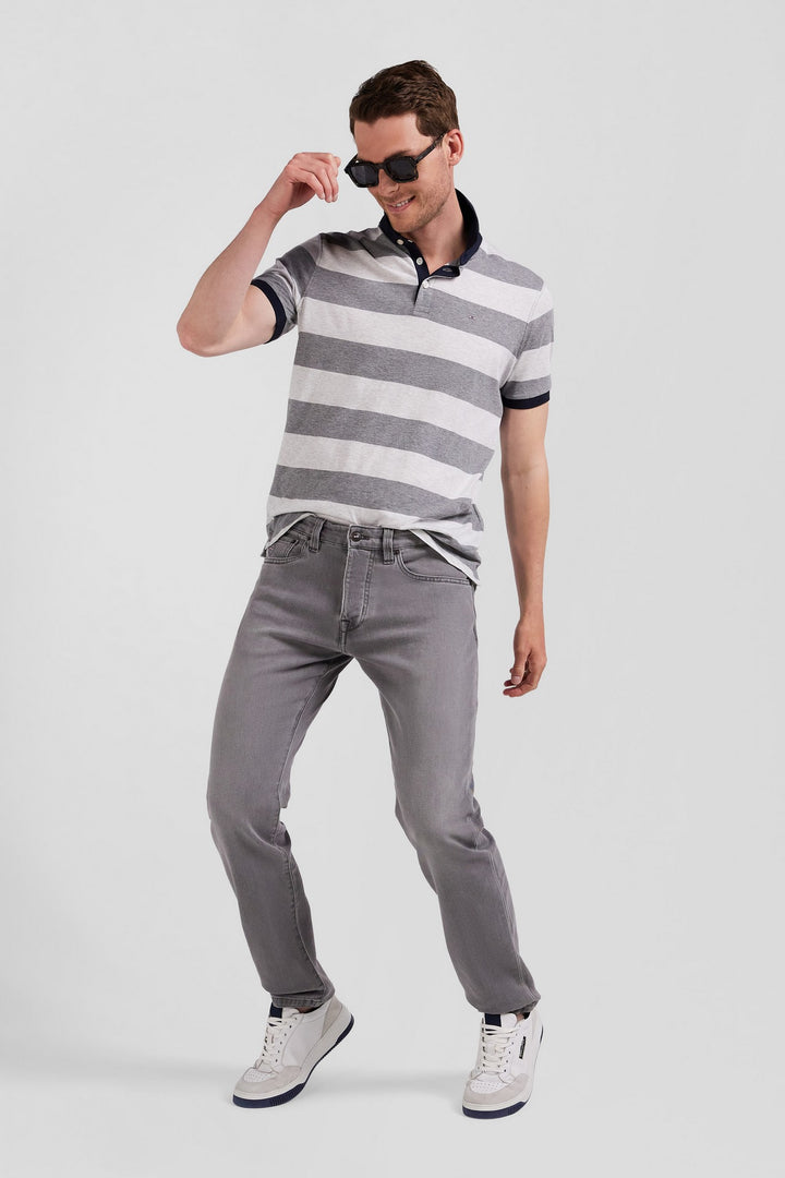 5-pocket grey jeans