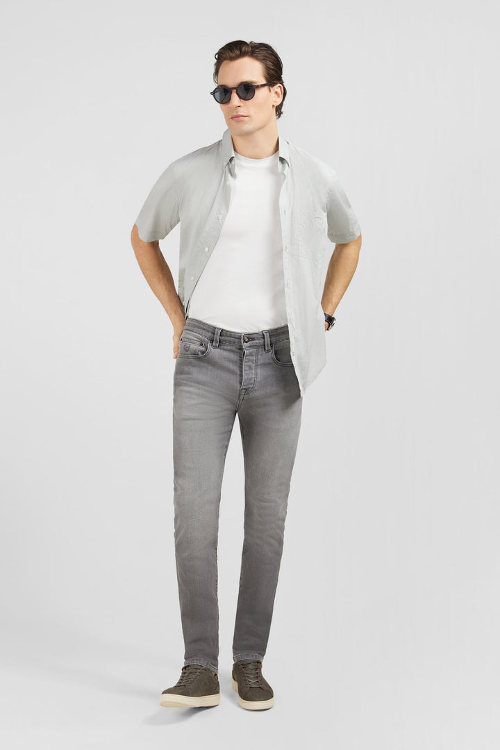 5-pocket grey jeans