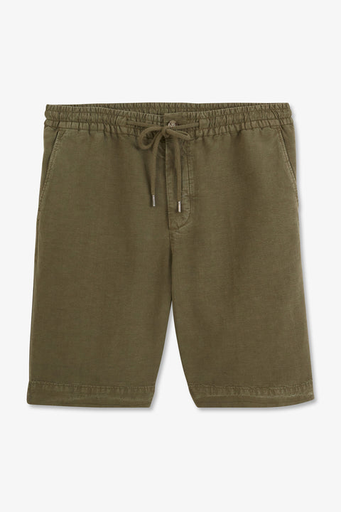 Khaki Bermuda shorts with elasticated waist - Image 2