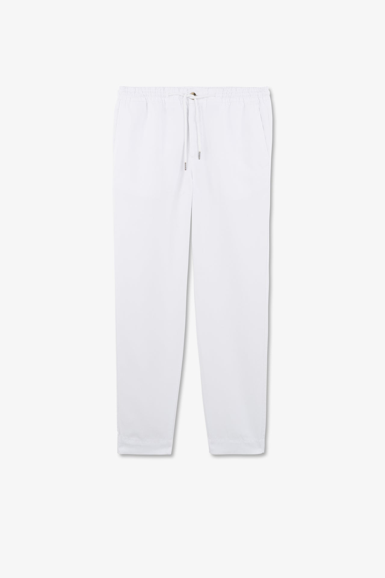 White blended lyocell waistband pants - Image 2