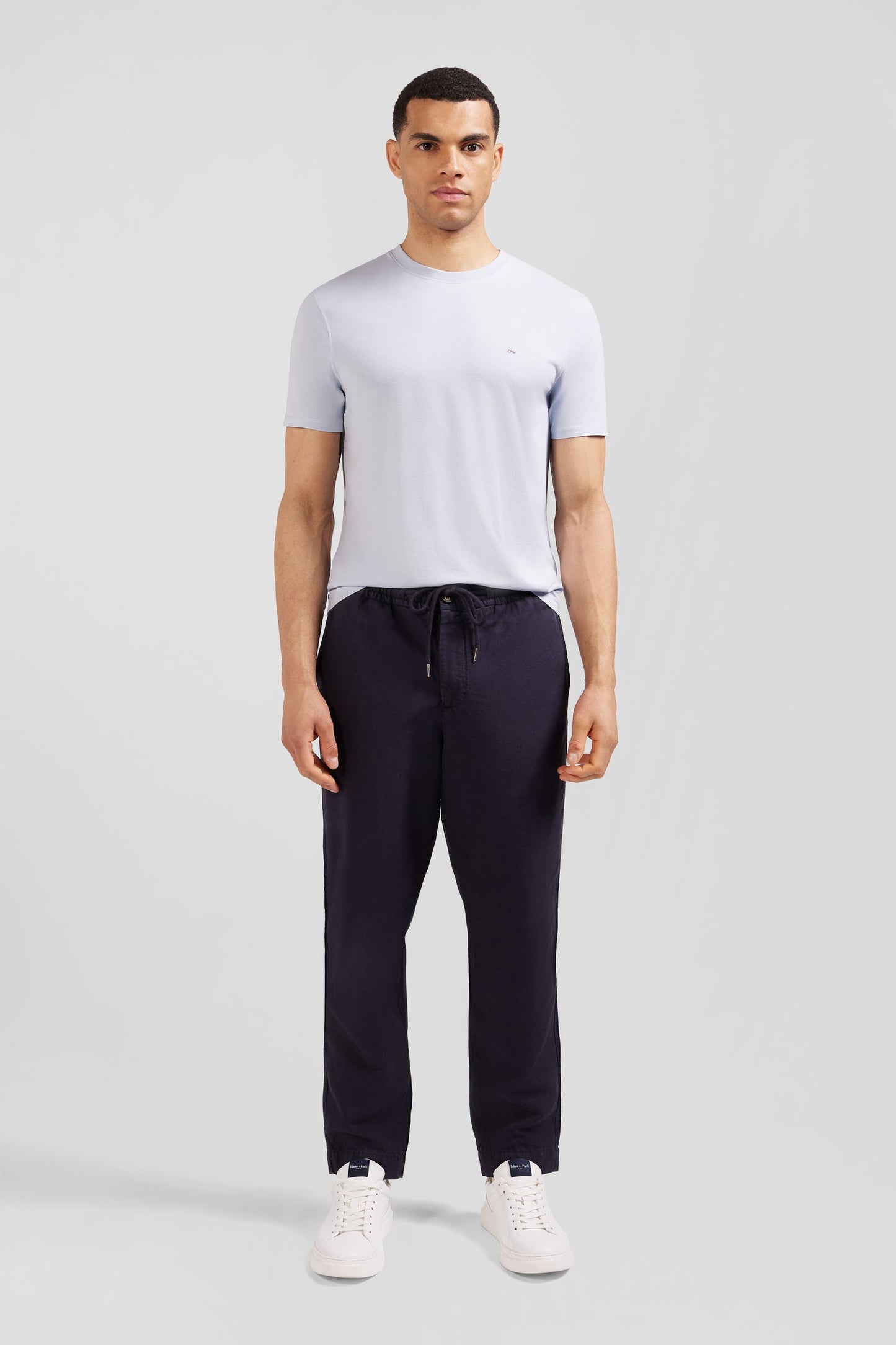 Navy blended lyocell waistband pants - Image 2