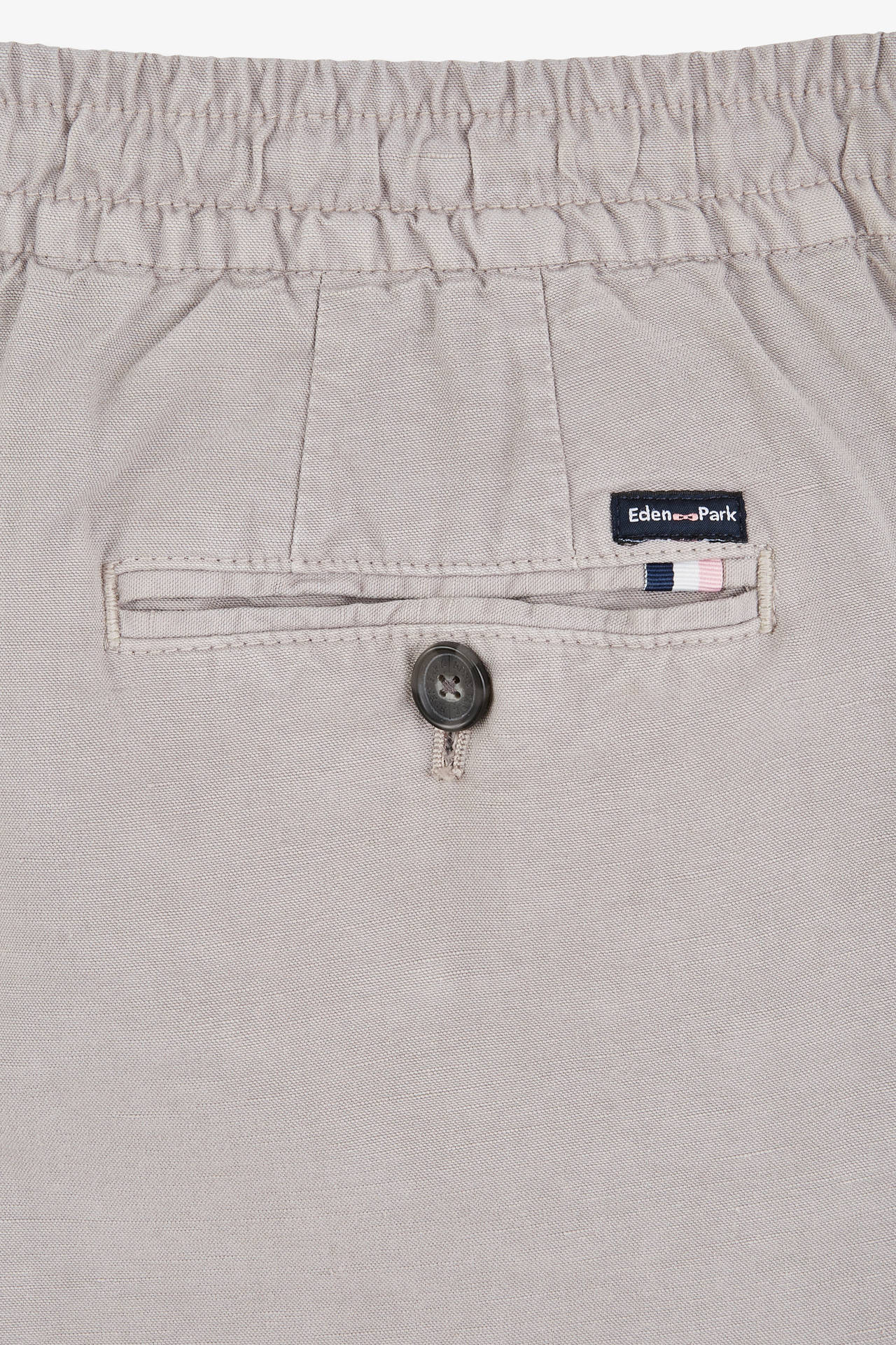 Pantalon à taille élastiquée en lyocell mélangé gris - Image 7