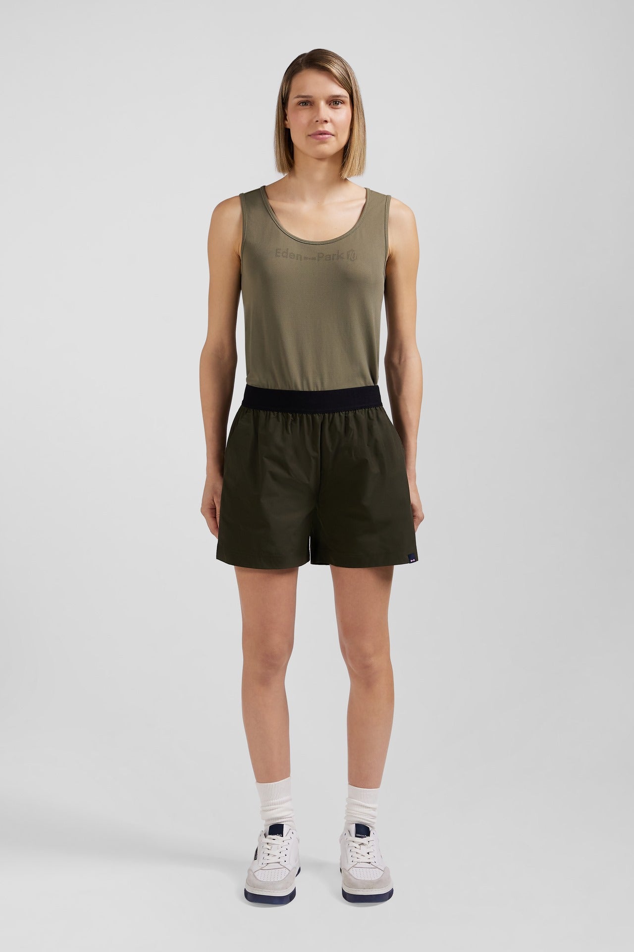 Khaki sports shorts