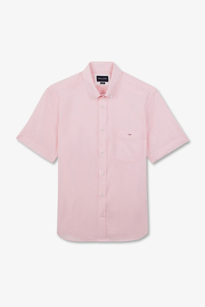 Pink shirt in cotton dobby alt view