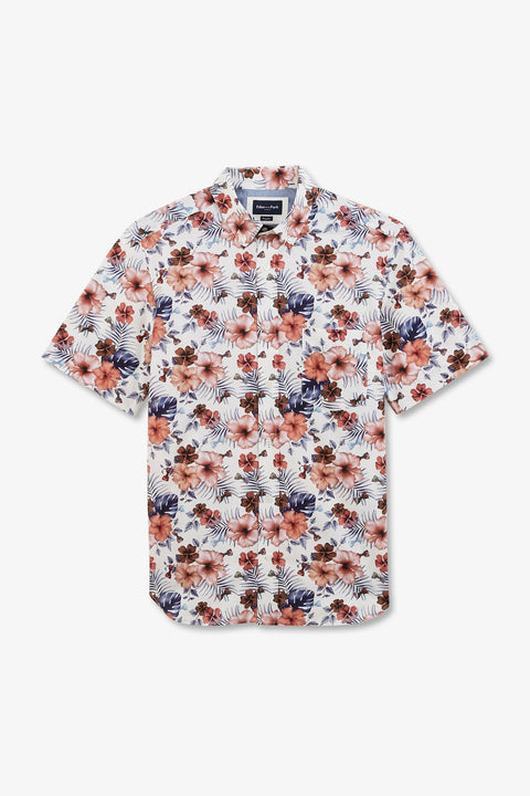 White shirt with exclusive floral print - Image 2