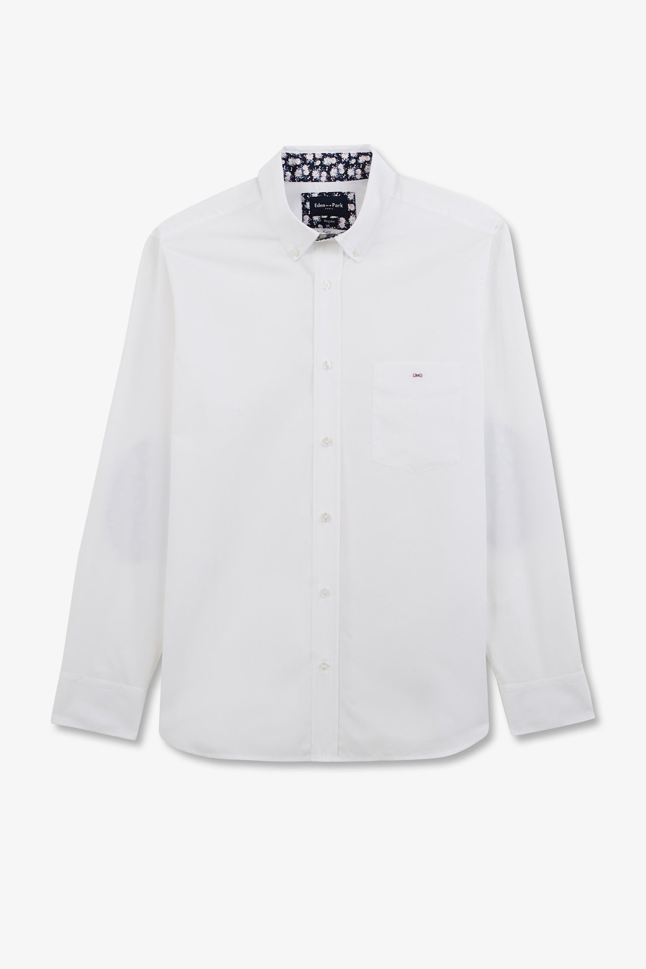 White shirt with floral elbow patches - Image 2