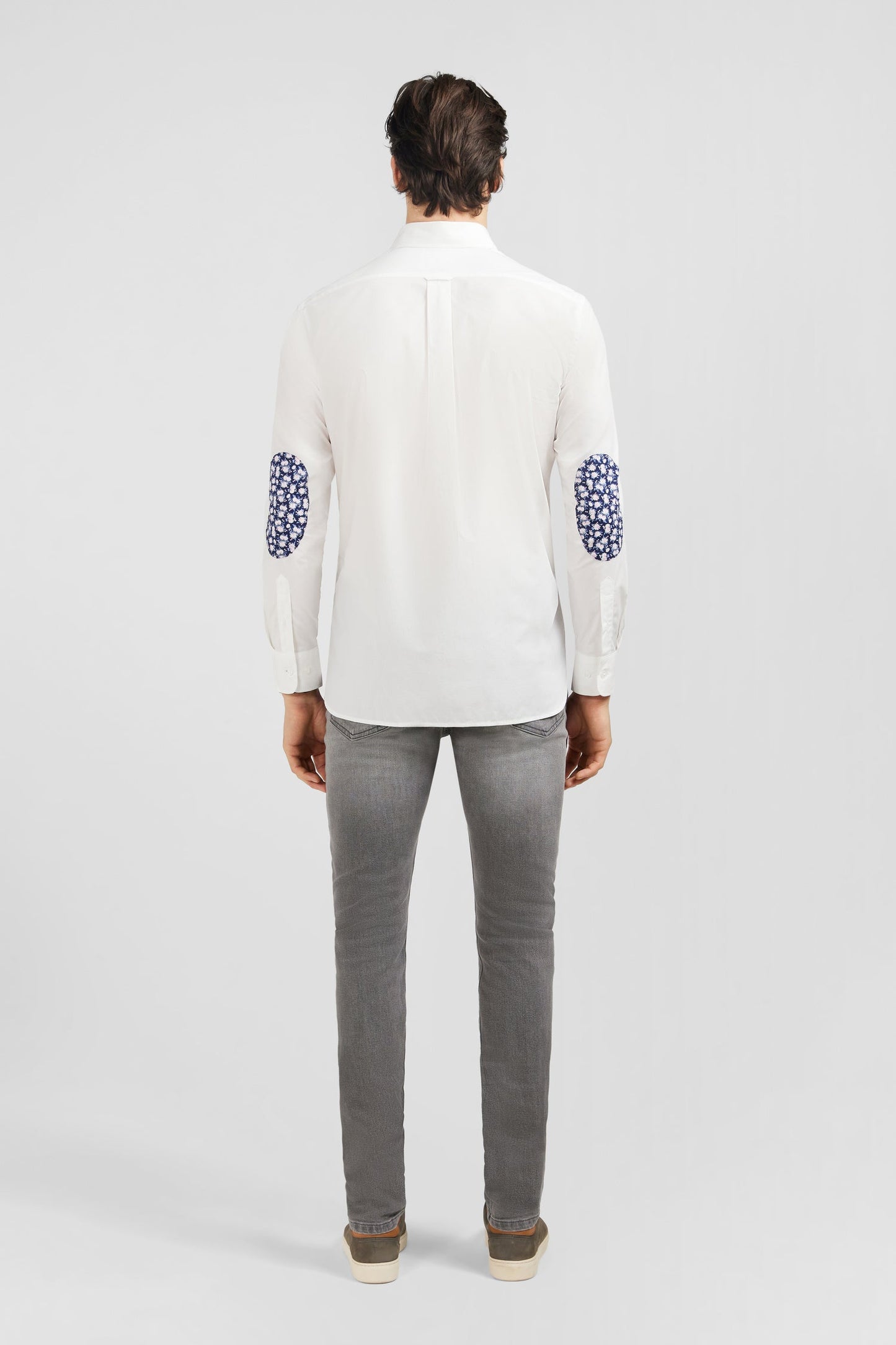 White shirt with floral elbow patches - Image 7