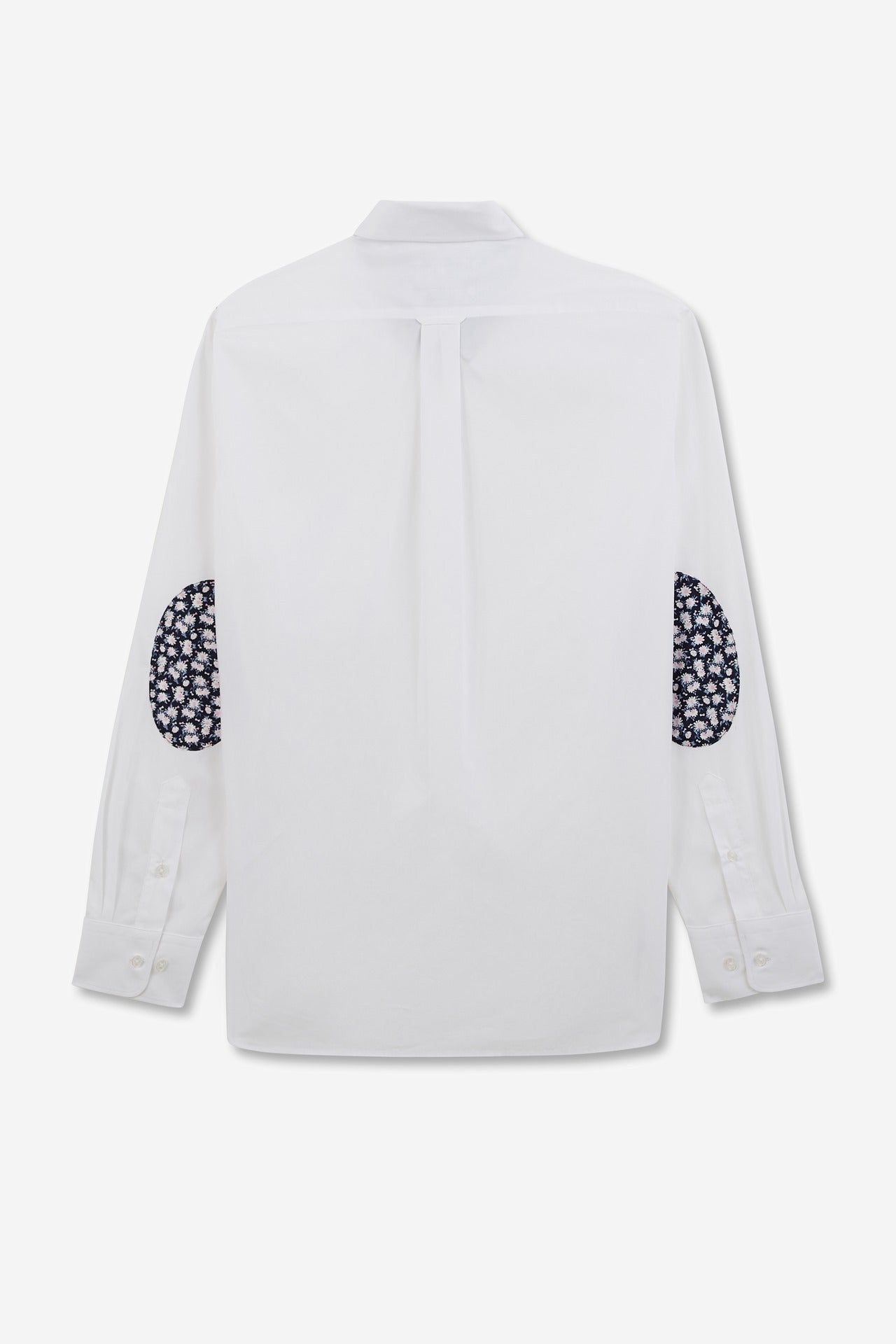 White shirt with floral elbow patches - Image 5