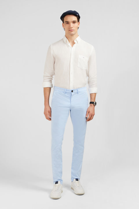 Plain white linen shirt - Image 1