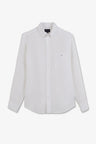 Plain white linen shirt