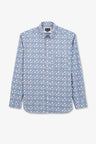 Blue shirt with exclusive floral print
