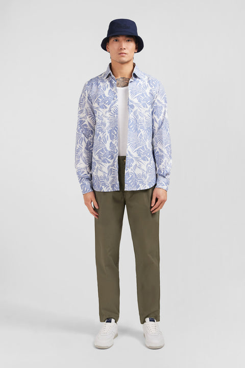Shirt with an exclusive leaves print - Image 1