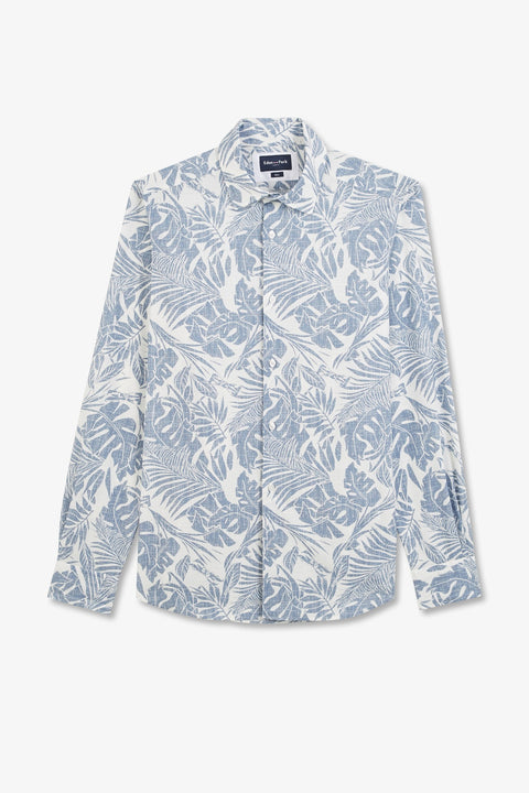 Shirt with an exclusive leaves print - Image 2