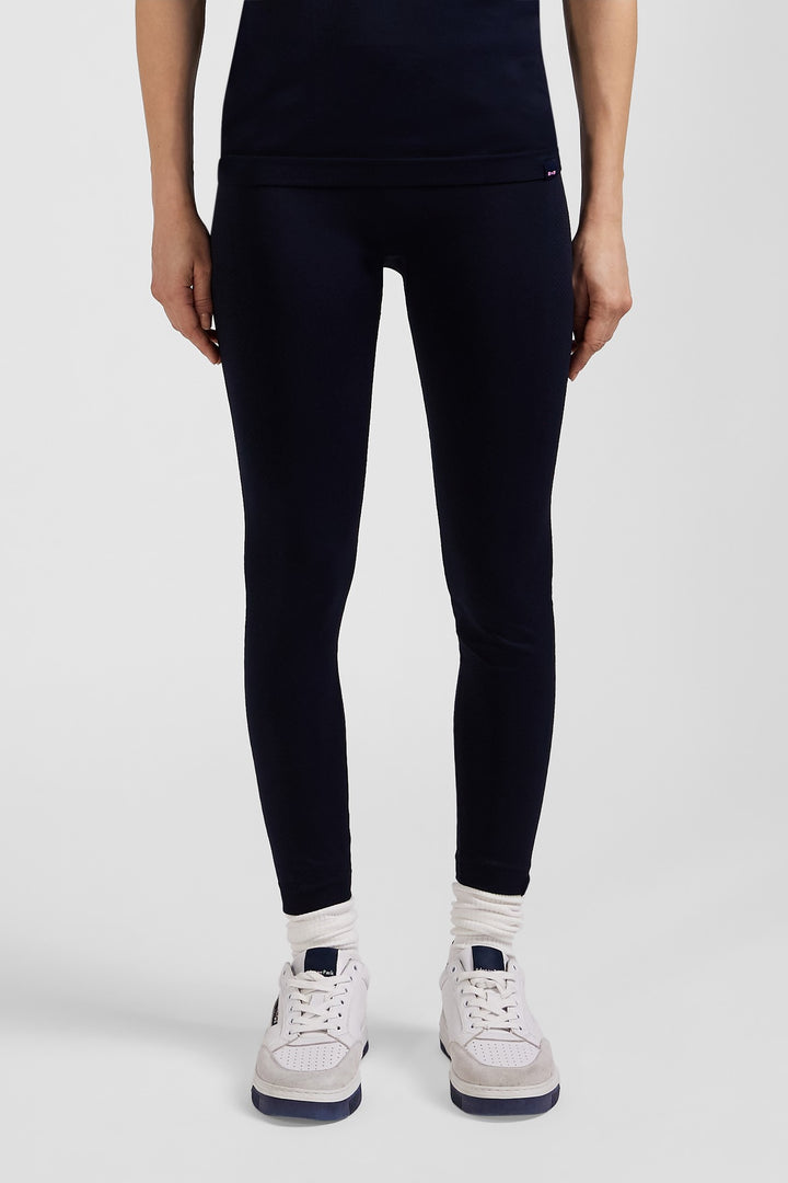 Navy blue stretch sports jogging bottoms