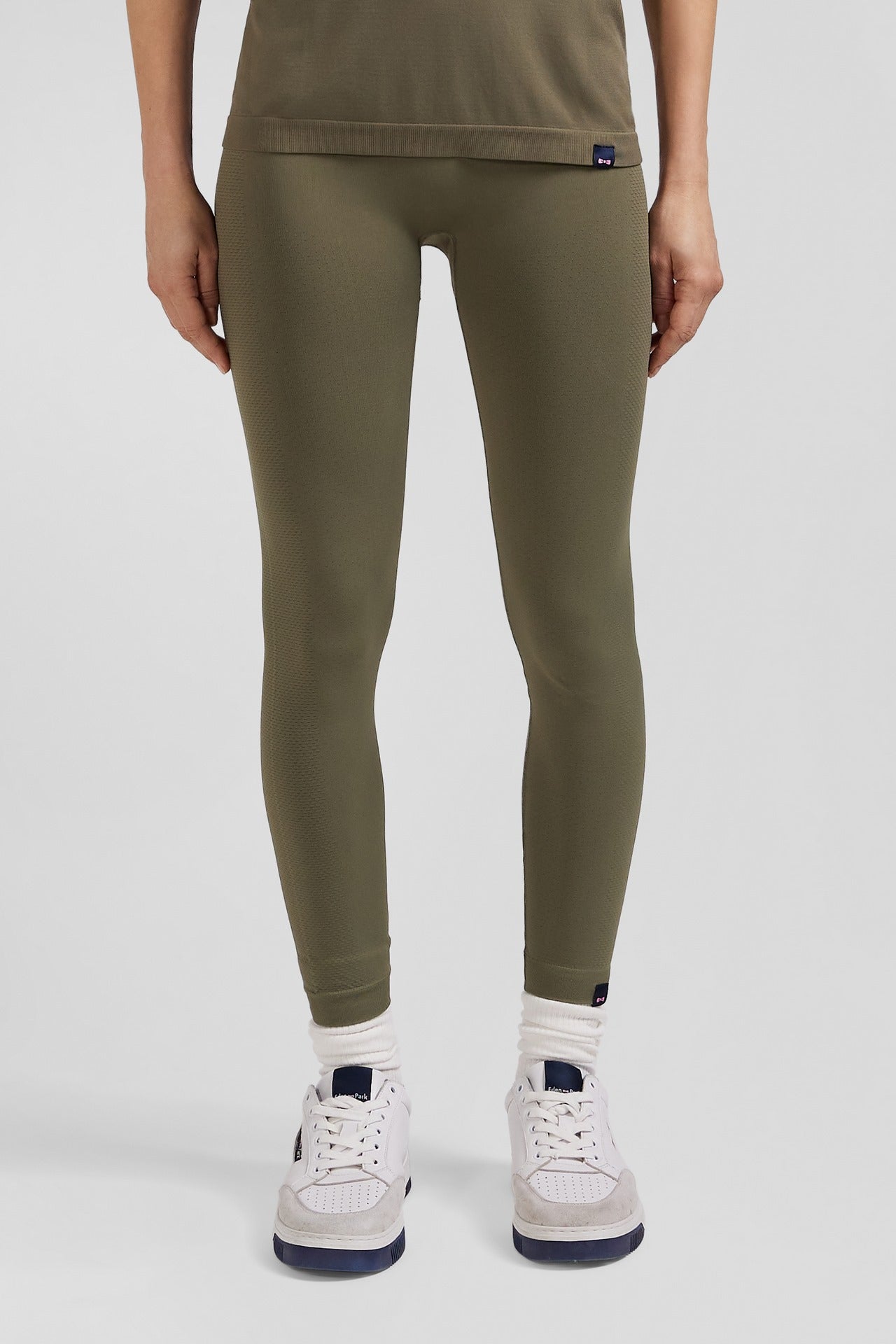 Khaki green stretch sports jogging bottoms