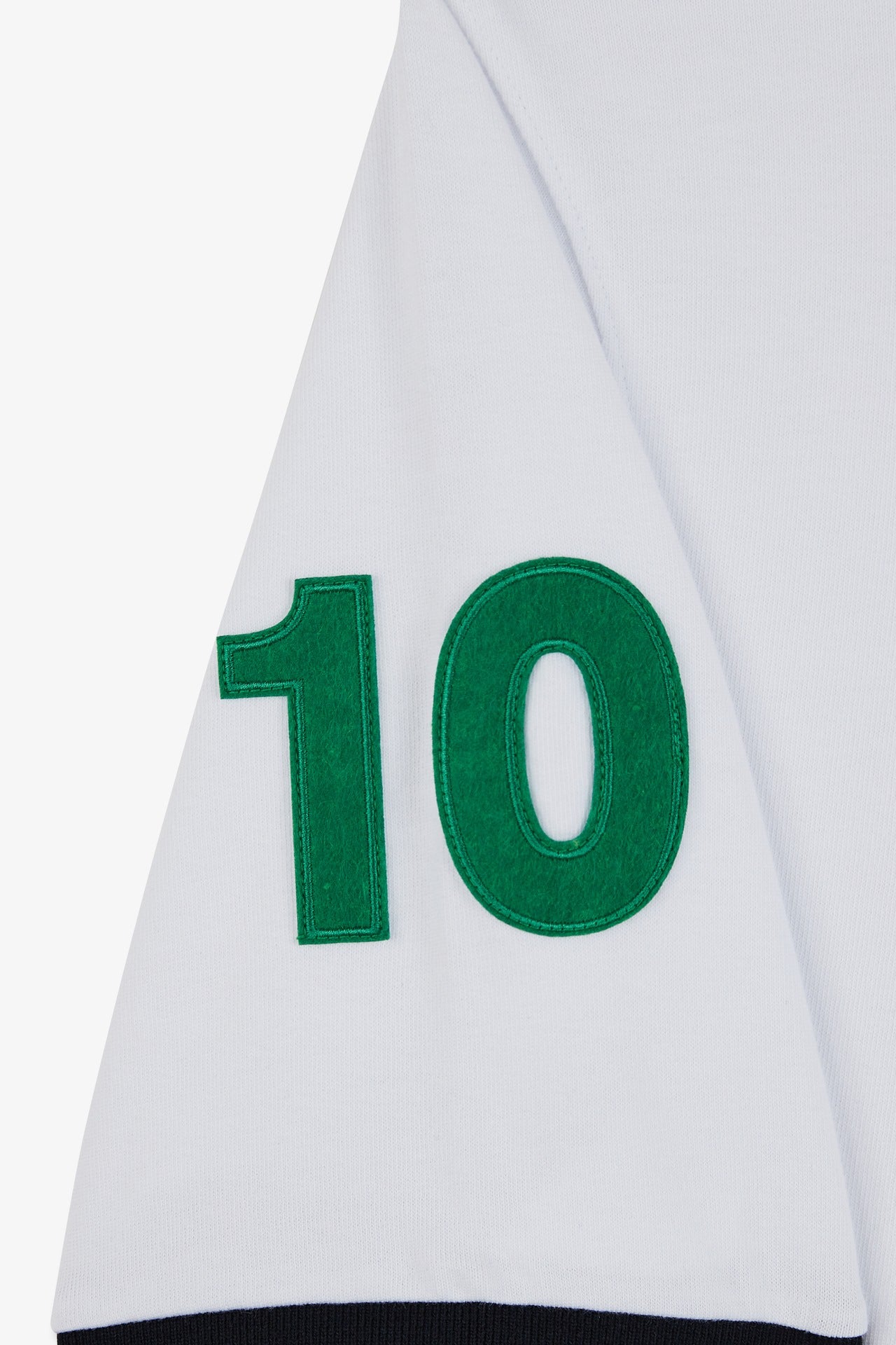 White short-sleeved rugby shirt