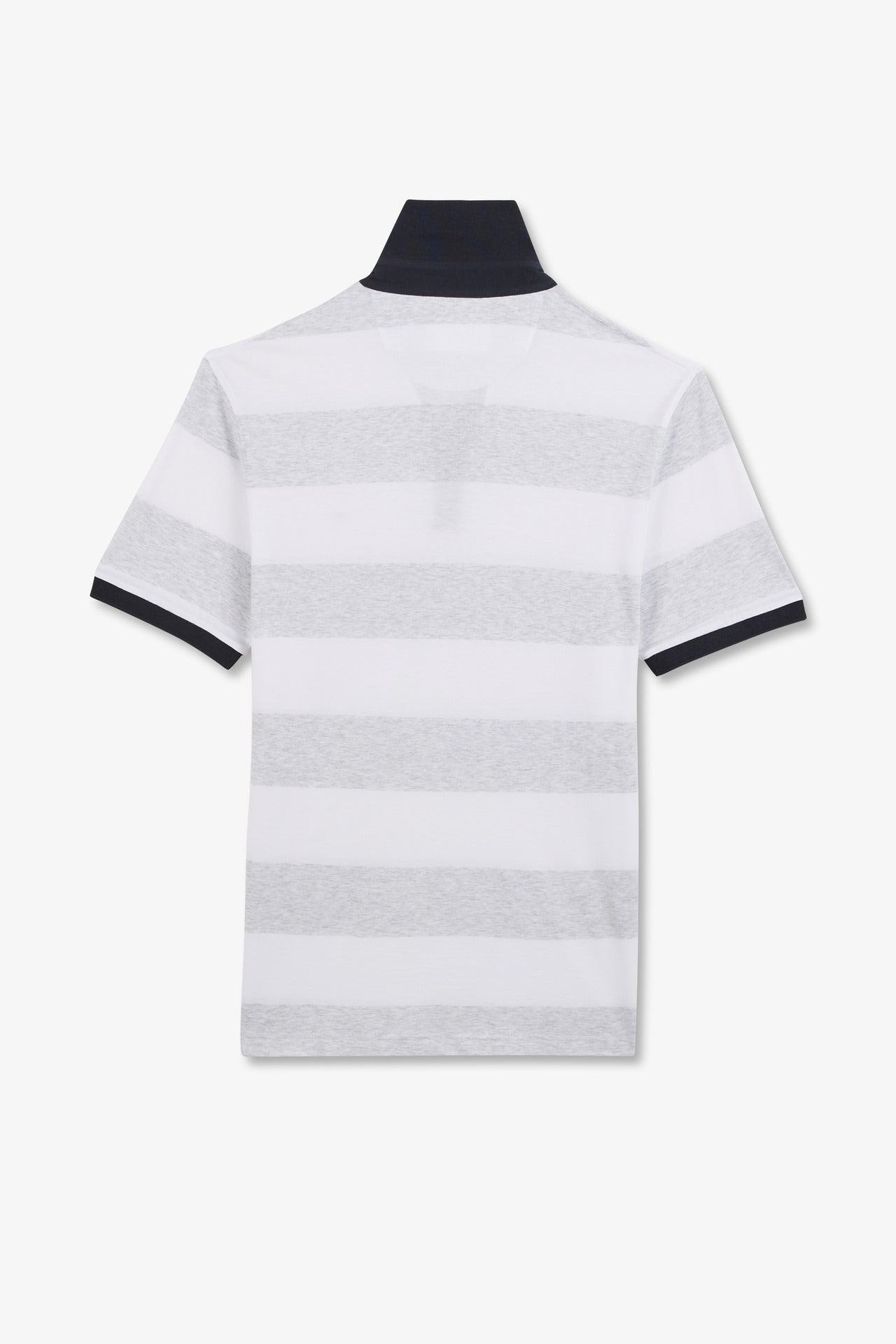 White striped short-sleeved polo shirt - Image 6