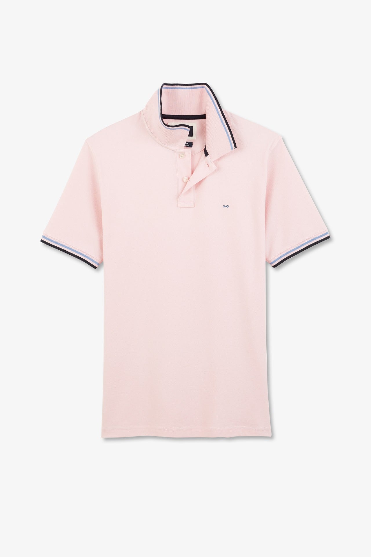 Pink polo shirt in Pima cotton