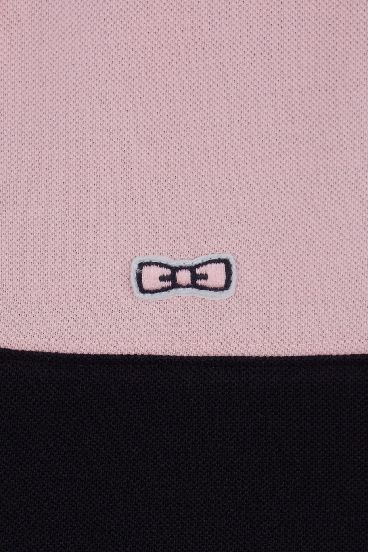 Pink short-sleeved colour-block polo shirt - Image 9