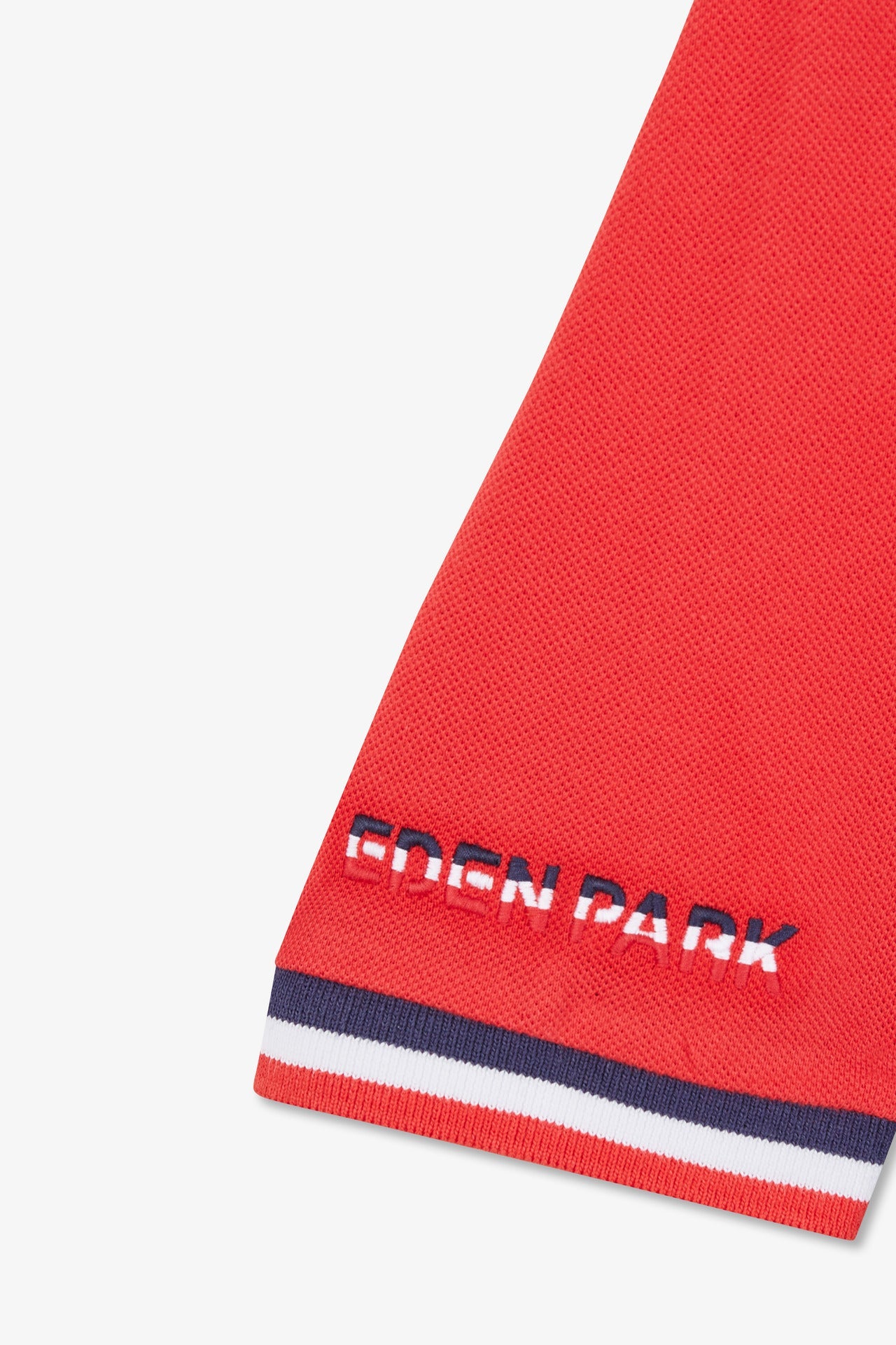 Polo colorblock rouge en coton piqué à broderie XV de France - Image 8