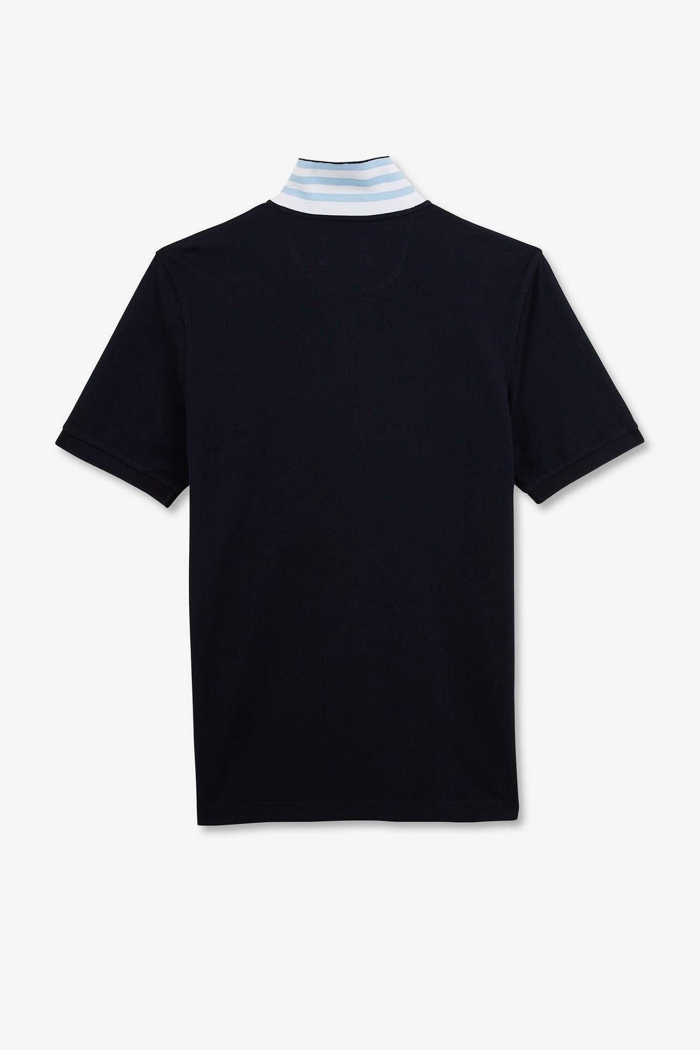 Navy blue short-sleeved polo shirt - Image 5