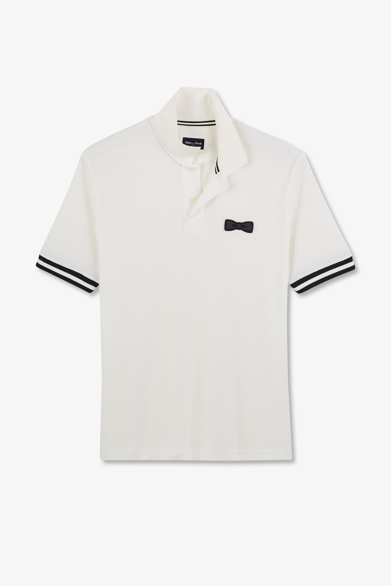 White short-sleeved polo shirt - Image 2