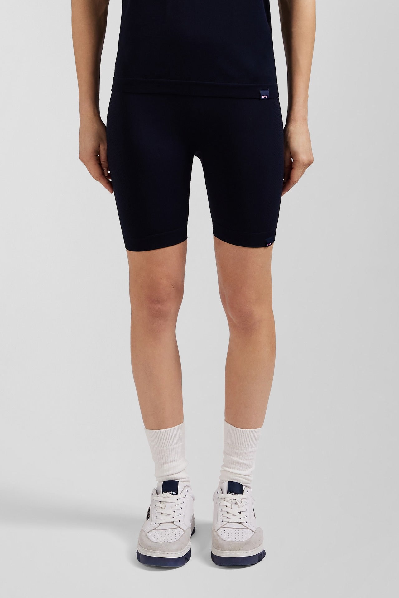 Navy blue stretch sports cycling shorts