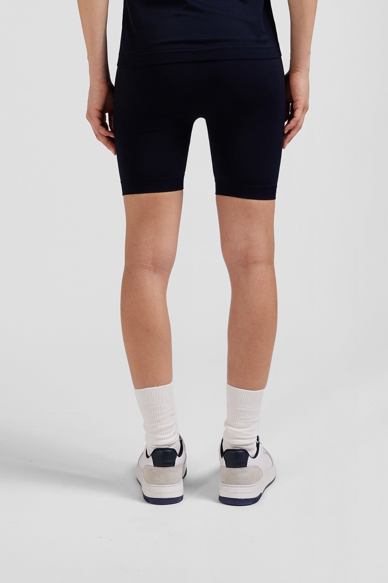 Navy blue stretch sports cycling shorts